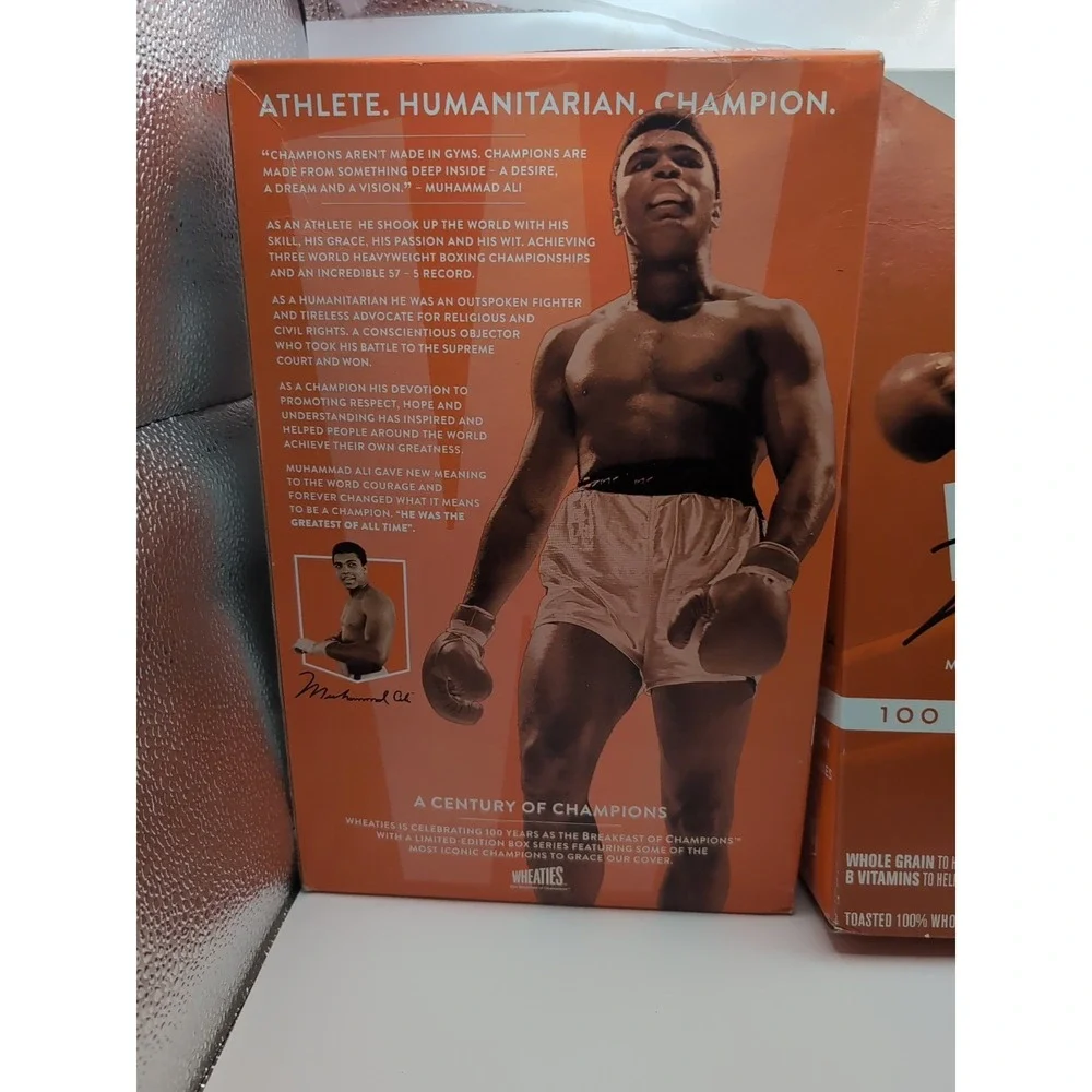 Wheaties 100 Years Of‎ Champions Limited Edition Century lot of 2 Muhammad Ali